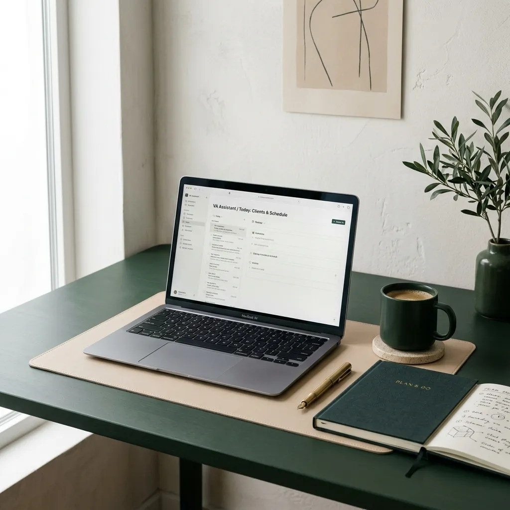 Minimalist desk setup