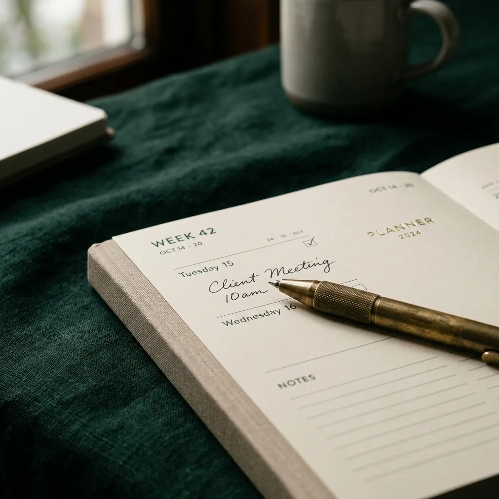 Minimalist planner and pen